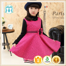 Pinafore européenne enfants vêtements 2017 nouvelle année célébration fête d'hiver coton et nylon robe sans manches Xmas Guangzhou Grossiste